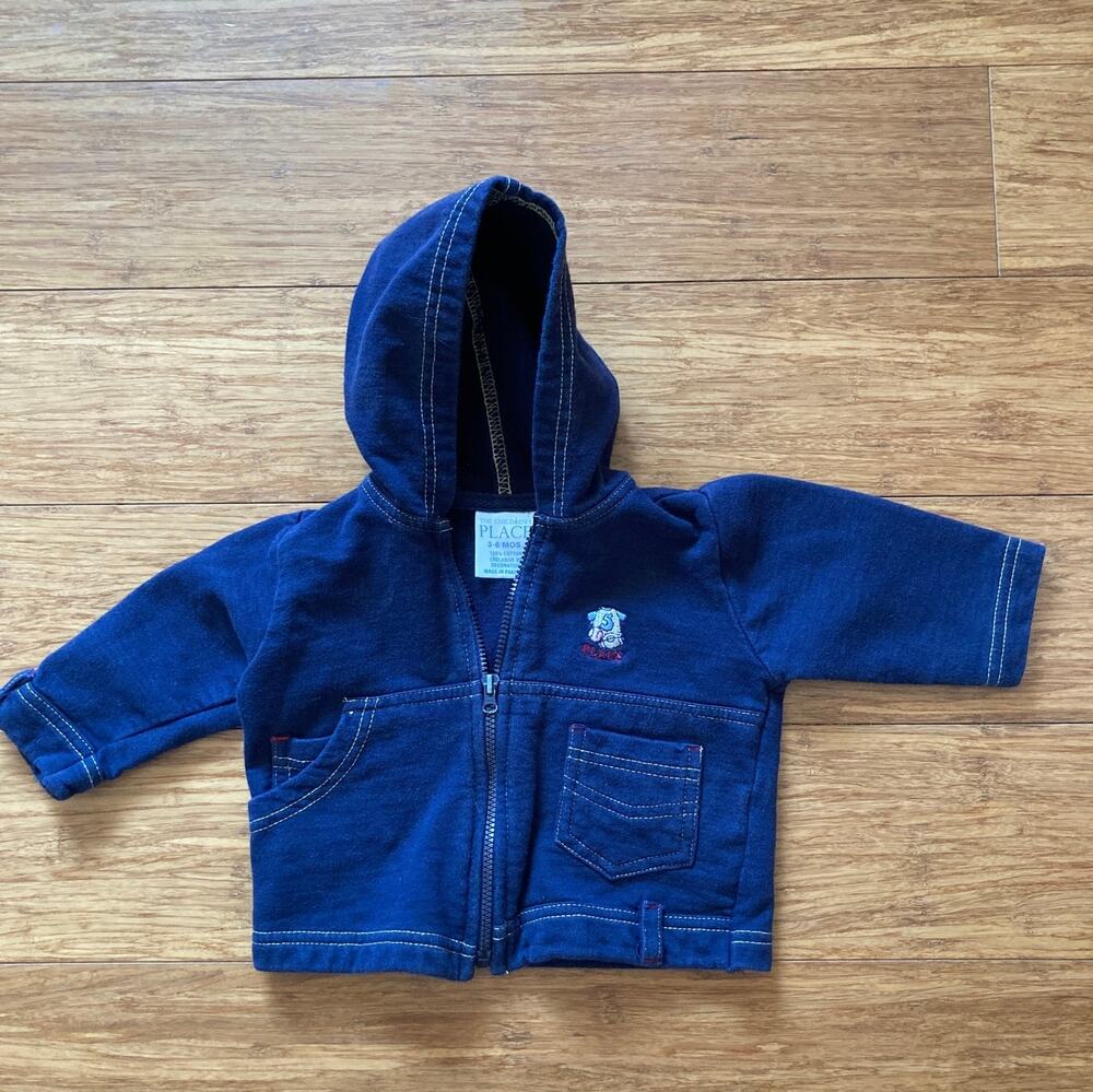 The Children's Place Navy Blue Hoodie, Size 3-6M